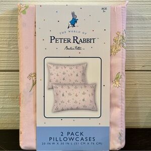 Peter Rabbit Beatrix Potter 2 Pack Pillowcases 20 IN W x 30 IN L Spring Pink NEW